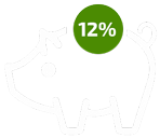 Einsparung 12%