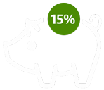 Einsparung 15%